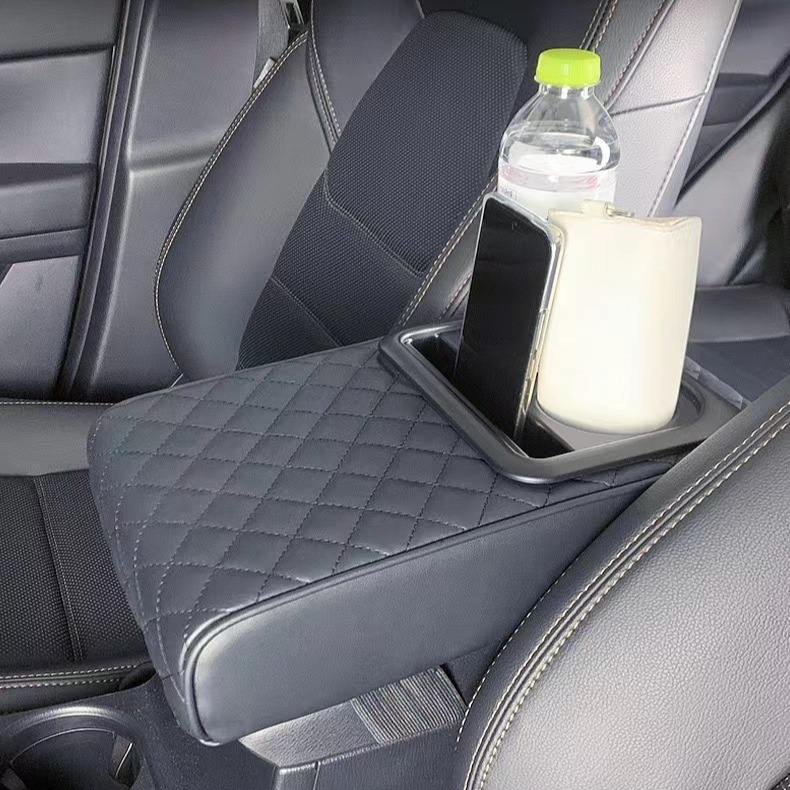 Marcan Universal Car Armrest Box | Leather Organizer with Cup Holder Storage | ZS035 Model